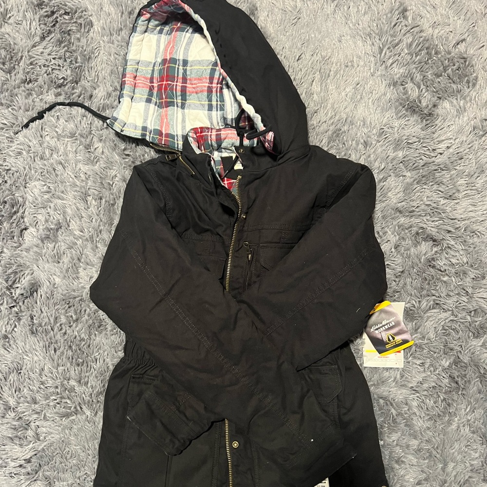 Eddie Bauer Workwear Womens Insulated Coat Black size M